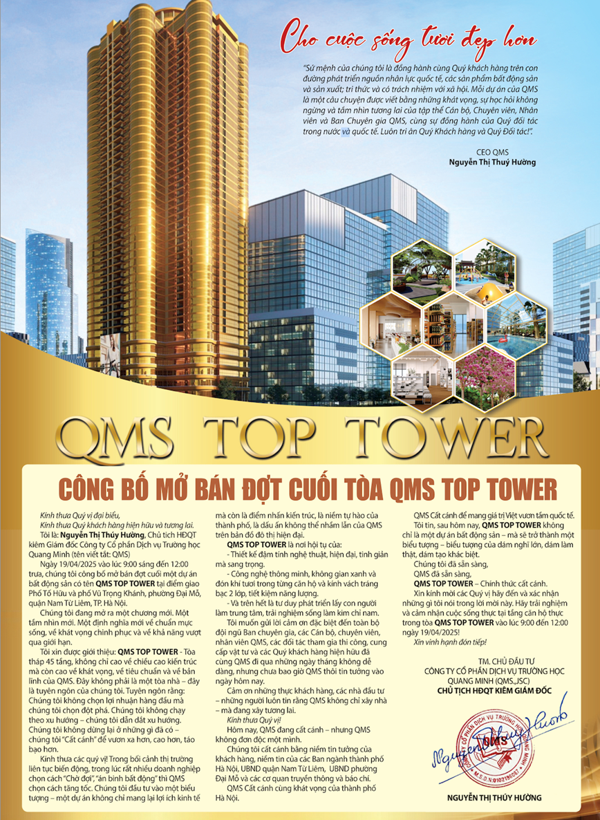 Cong bo mo ban dot cuoi toa QMS TOP TOWER - Hinh anh 1