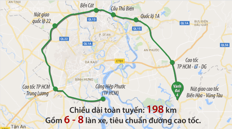 Nghien cuu, de xuat phuong an dau tu phu hop duong vanh dai 4 TP Ho Chi Minh - Hinh anh 1