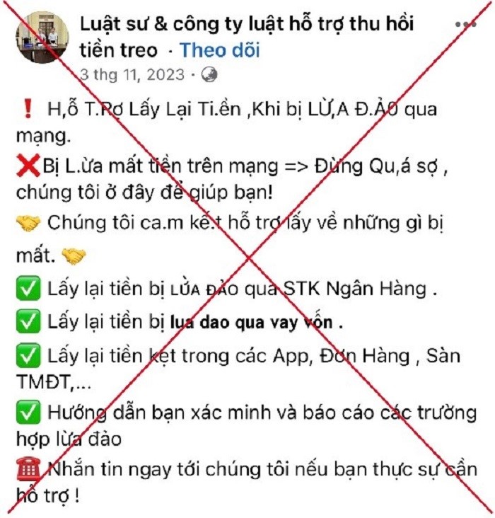 Sap bay thu doan gia danh luat su ho tro thu hoi tien lua dao, nguoi phu nu o Ha Noi lien tiep bi lua mat tien - Hinh anh 1