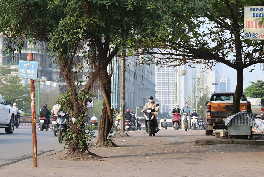 Xu phat nhieu nguoi dan di xe nguoc chieu tren duong To Huu - Hinh anh 1