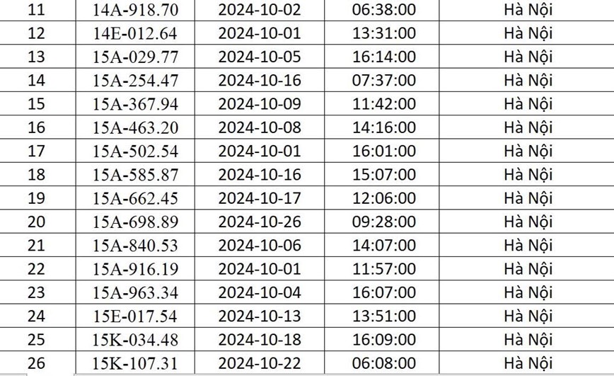 Cong an Ha Noi “diem danh” 541 xe o to bi phat nguoi trong thang 10/2024 - Hinh anh 2