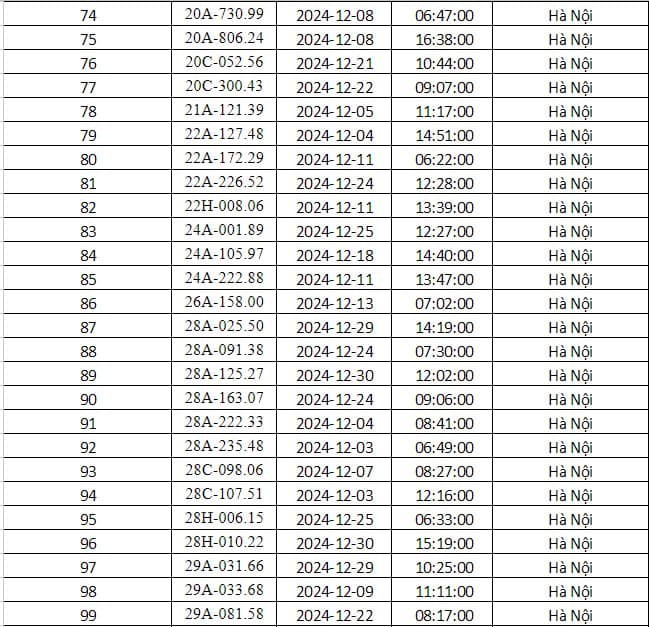 Cong an Ha Noi cong bo danh sach phuong tien bi phat nguoi thang 12/2024 - Hinh anh 4