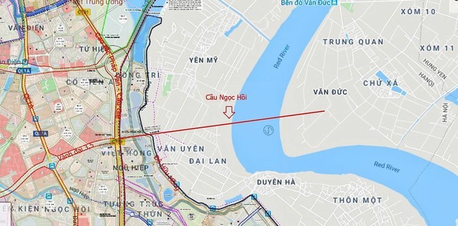 Ha Noi de nghi duoc thuc hien du an cau Ngoc Hoi - Hinh anh 1