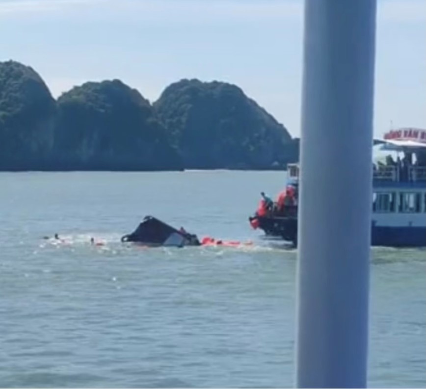 [Clip]: Tau chuyen tai bi dam tren vinh Lan Ha  - Hinh anh 1