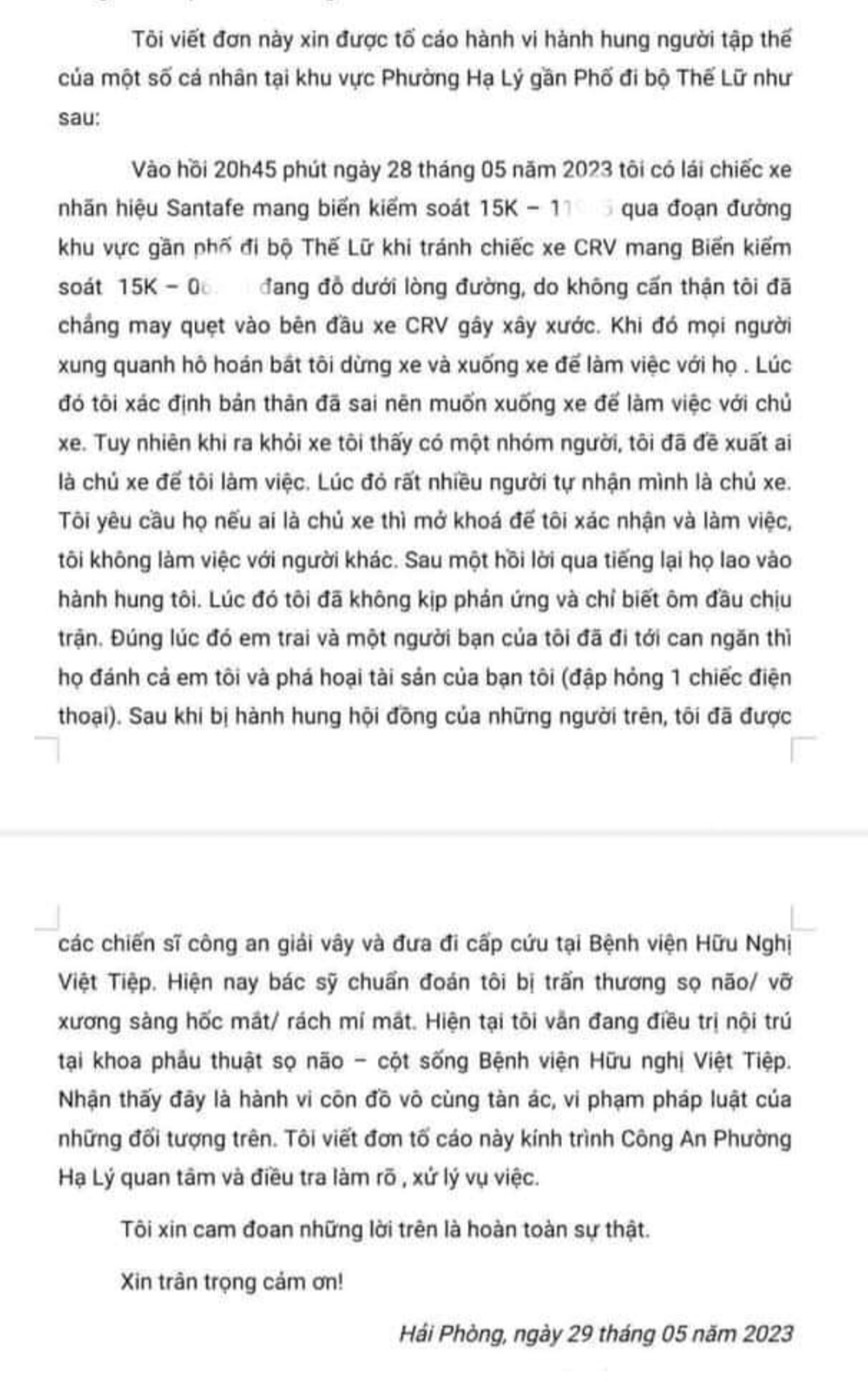 Hai Phong: Va quet xe mot tai xe bi danh hoi dong   - Hinh anh 2