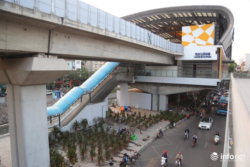 Via he, san nha ga duong sat tren cao Cat Linh - Ha Dong thanh cho hoa Tet - Hinh anh 12